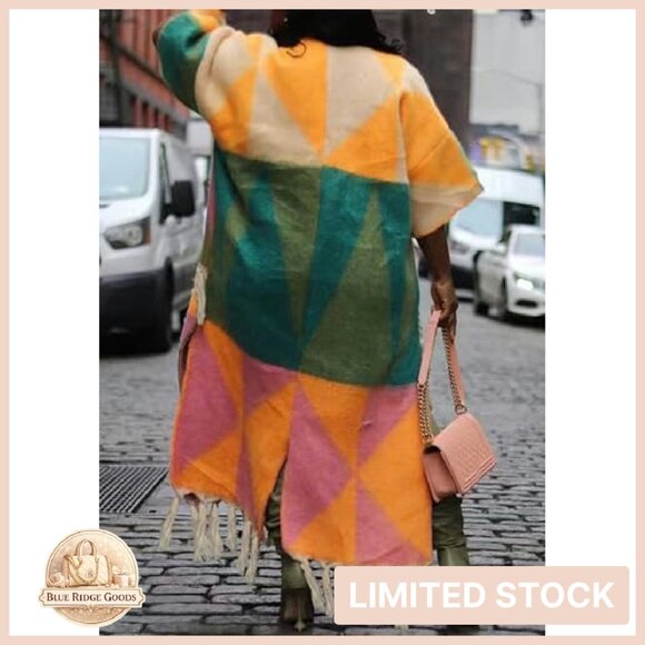 Chunky Cable Knit Cardigan Sweater Oversized Boho Chic Fall Outerwear - Picture 5 of 7